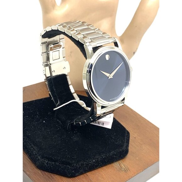 Movado Men's Watch 2100015 Museum Blue Dial Swiss Quartz Stainless Steel 39mm - Picture 14 of 14